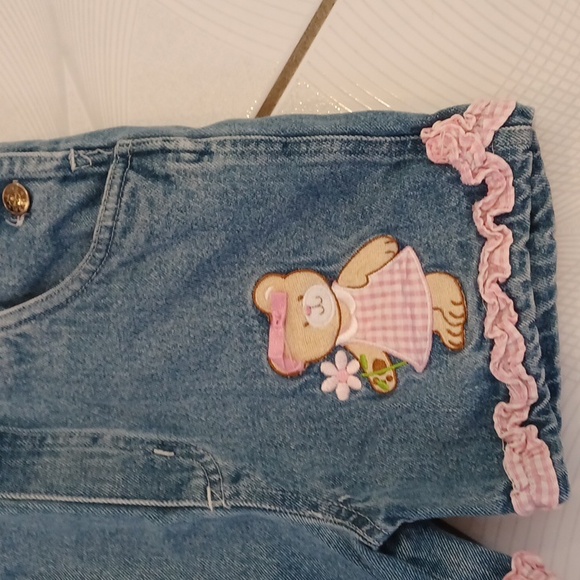 4/$60 Floral Denim Overalls - Size 4T - Picture 3 of 6